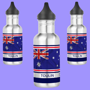 Personalised  Australia Flag  532 Ml Water Bottle