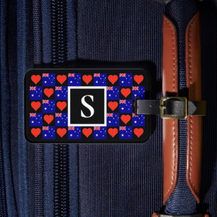 Personalised Australia Flag Custom Text Australian Luggage Tag