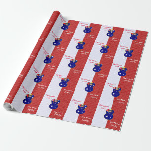 Personalised Australian Angel Red White Wrapping Paper