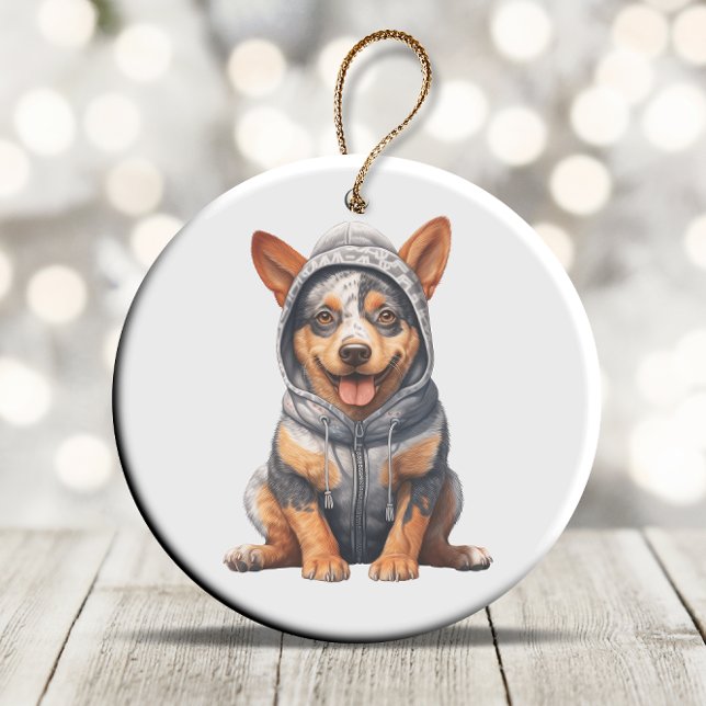 Personalised Australian Cattle Dog Art Ceramic Ornament (Creator Uploaded)
