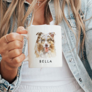 Personalised Australian Shepard Dog Lover Gifts Coffee Mug