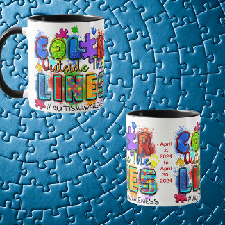 Personalised Autism Acceptance Month Ceramic Mug