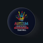 Personalised Autism Awareness Educate Advocate 3 Cm Round Badge<br><div class="desc">Colourful puzzle hand with a love heart in the middle for your Autism Awareness campaigns. This design has colours all over making it bold, vibrant, and fun. The saying on it delivers a powerful message "Autism Awareness Educate, Love, Support, Advocate". Add your team name by clicking the "Personalise" button above...</div>