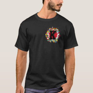 Personalised Autism Awareness Initial K Letter Mon T-Shirt