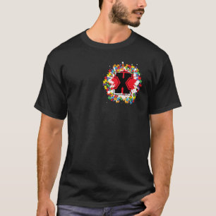 Personalised Autism Awareness Initial X Letter Mon T-Shirt