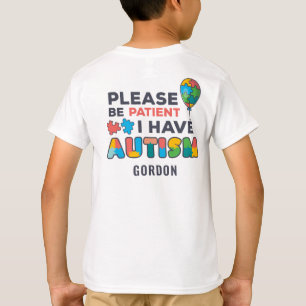 Personalised Autism Awareness Please Be Patient T-Shirt