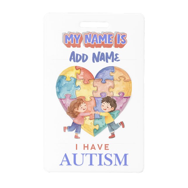 Personalised Autism ID Card – Emergency Alert  Badge (Personalized Autism ID Card – Emergency Alert Badge)