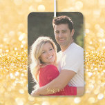 Personalised Auto Decor Family Kids Baby Photo Car Car Air Freshener<br><div class="desc">Create your own custom, personalised, beautiful elegant faux gold typography script, auto decor automobile car and home hanging photo air freshener, with long lasting, odour eliminating fragrance. Simply add your favourite family photo / couple photo / kids photo / pets photo, and type in your favourite quote / names of...</div>