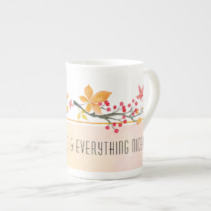 Personalised Autumn Bone China Mug