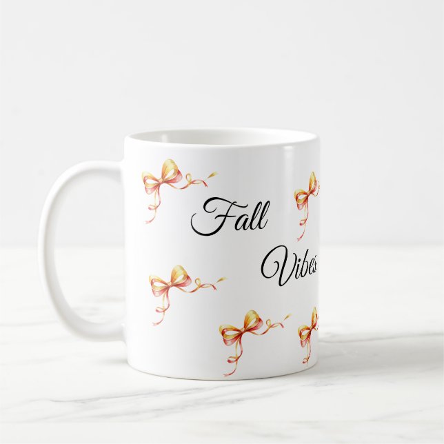Personalised Autumn Bow Mug – Custom Fall Vibes (Left)