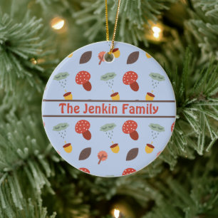 Personalised Autumn  Ceramic Ornament