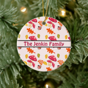 Personalised Autumn  Ceramic Ornament