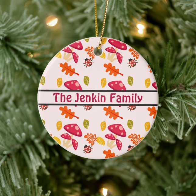 Personalised Autumn  Ceramic Ornament (Tree)