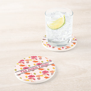 Personalised Autumn Coaster
