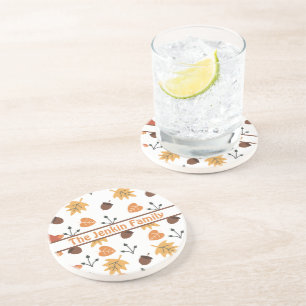 Personalised Autumn Coaster