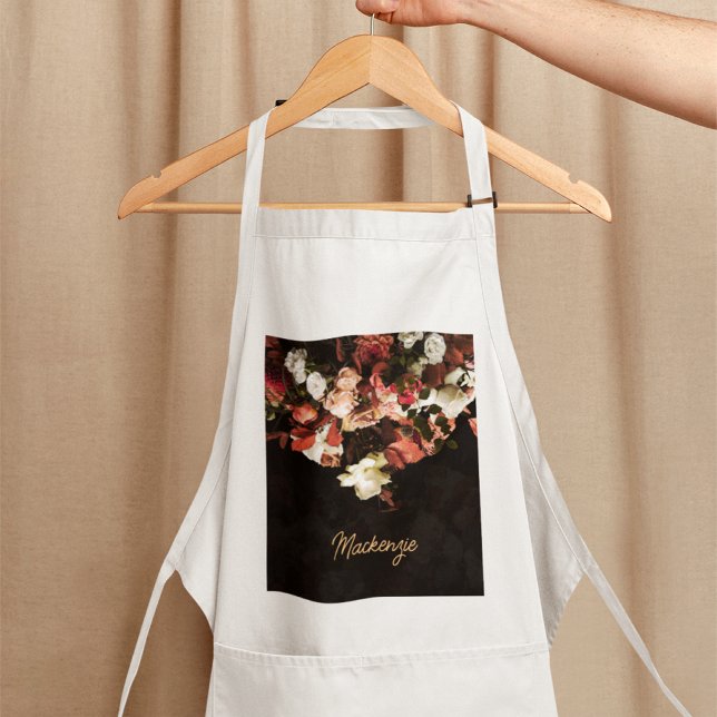 Personalised Autumn Flowers Stylised Print Standard Apron (Creator Uploaded)