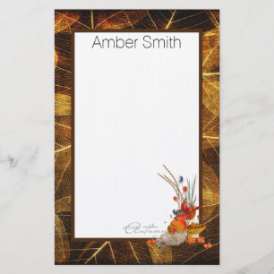 Personalised Autumn Harvest Stationery