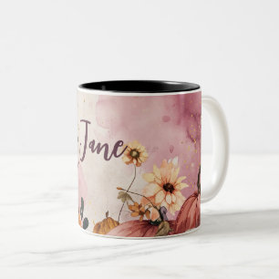 Personalised Autumn Mug with Pumpkins