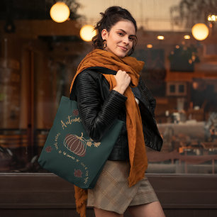 Personalised Autumn Vibes Tote Bag