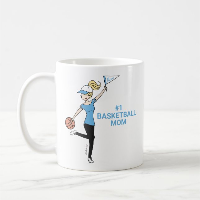 Personalised Avatar #1 Basketball Fan Coffee Mug (Left)