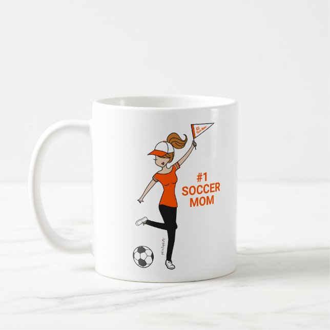 Personalised Avatar #1 Soccer Fan Coffee Mug (Left)