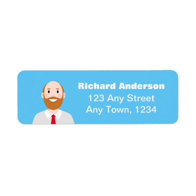 Personalised Avatar Return Address Label (Front)