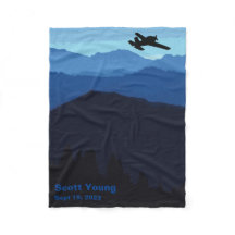 Personalised Aviation Blanket over Mountains
