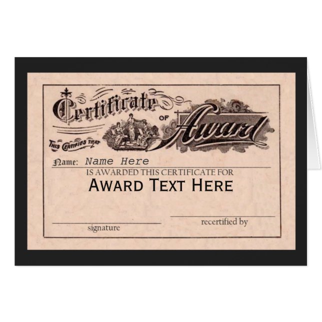 Personalised Award (Front Horizontal)