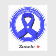 Personalised Awareness Blue Ribbon White Heart