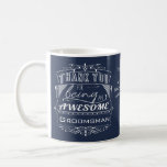 Personalised Awesome Groomsman Thank You Gift Coffee Mug<br><div class="desc">Perfect as a thank you appreciation gift for your Best Man. Personalise with a name and a message. This stylish "Thank you for being an awesome Groomsman" mug makes a unique present idea for lots of occasions.</div>