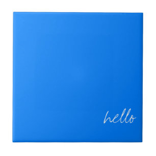 Personalised Azure Blue Ceramic Tile
