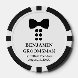Personalised B&W Wedding  Poker Chips