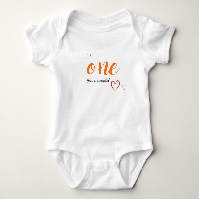 Personalised Baby 1st Birthday  Bodysuit (Front)