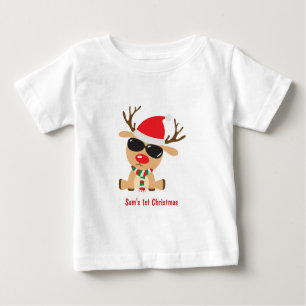 Personalised Baby 1st Christmas Baby T-Shirt