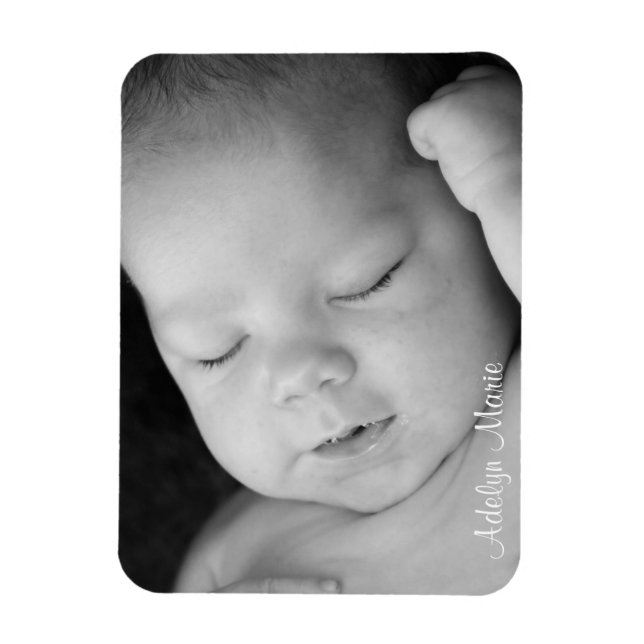 Personalised Baby Announcement Photo Magnet (Vertical)