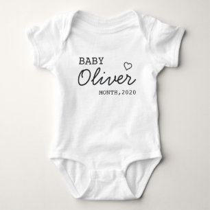 Personalised Baby Announcement With Name Bodysuit