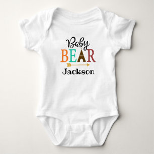 Personalised Baby Bear Boho TeePee Tribal Bodysuit