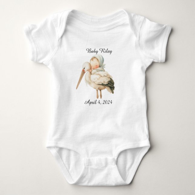 Personalised Baby Birth One Piece Bodysuit (Front)