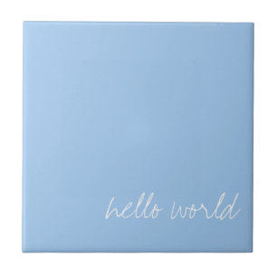 Personalised Baby blue Ceramic Tile