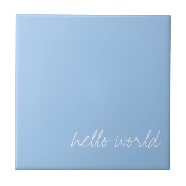 Personalised Baby blue Ceramic Tile (Front)