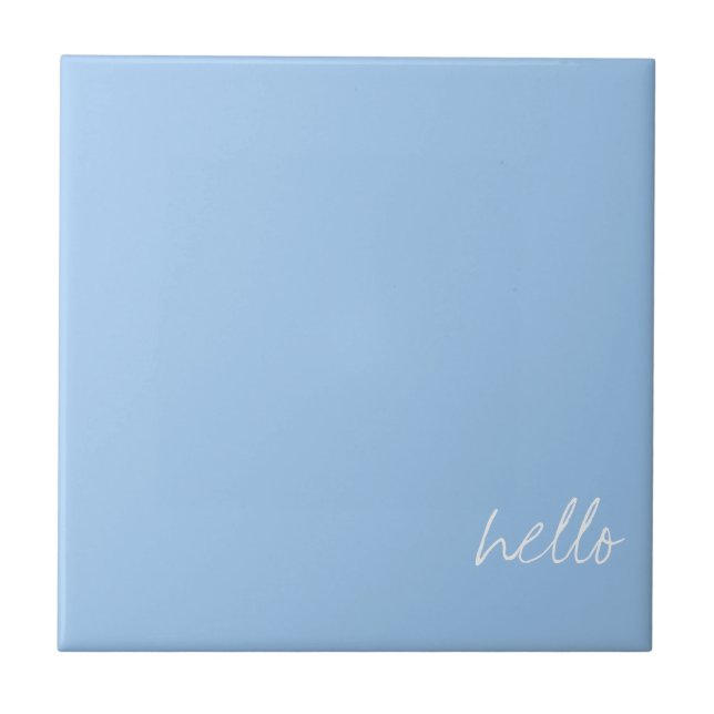 Personalised Baby blue Ceramic Tile (Front)