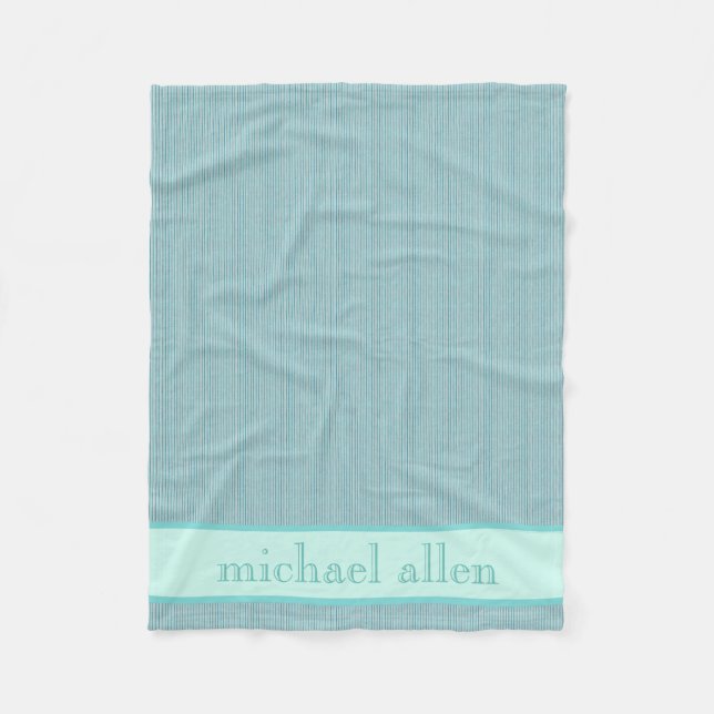 Personalised Baby Blue-Turquoise Blanket (Front)