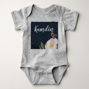 Personalised Baby Body Suit Baby Pink Cosmos on Na Baby Bodysuit