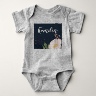Personalised Baby Body Suit Baby Pink Cosmos on Na Bodysuit