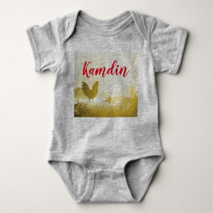 Personalised Baby Body Suit Sunny Morning Farm Cou Baby Bodysuit