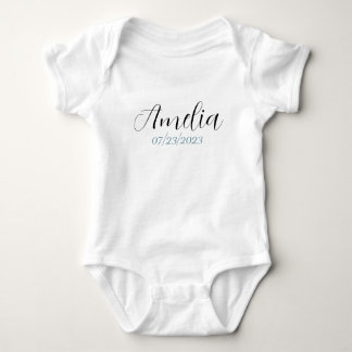 Personalised Baby Bodysuit - Custom Name & Birth D