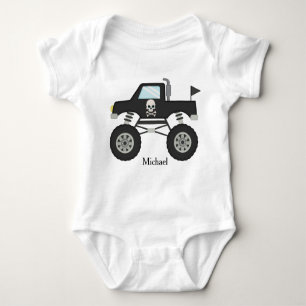 Personalised Baby Bodysuit Monster Truck