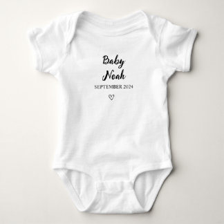 Personalised Baby Bodysuit with Custom Name and Da