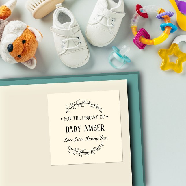 Personalised Baby Bookplate Sticker | From the Lib (Creator Uploaded)