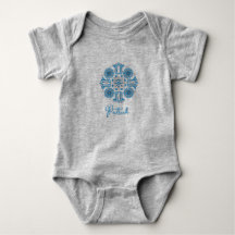Personalised Baby Boy Bodysuit Folk Tulip